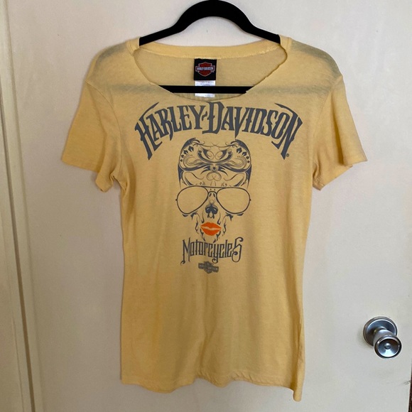 Harley-Davidson Tops - Harley-Davidson Bahamas vintage distressed cut up graphic t shirt tee top L